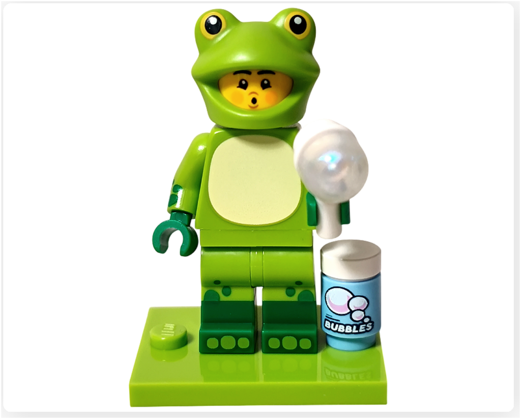 レゴ コレクタブル 71051「ミニフィギュア シリーズ28」カエルのコスチューム 完成状態