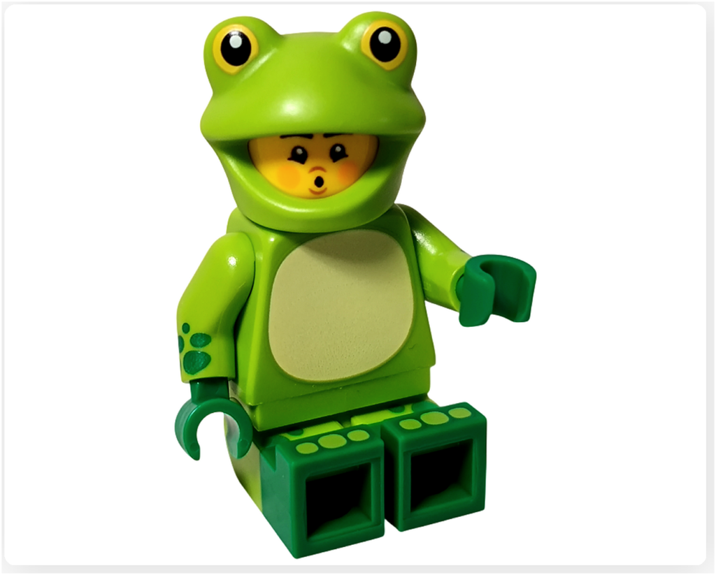レゴ コレクタブル 71051「ミニフィギュア シリーズ28」カエルのコスチューム ミニフィギュア 座りポーズ