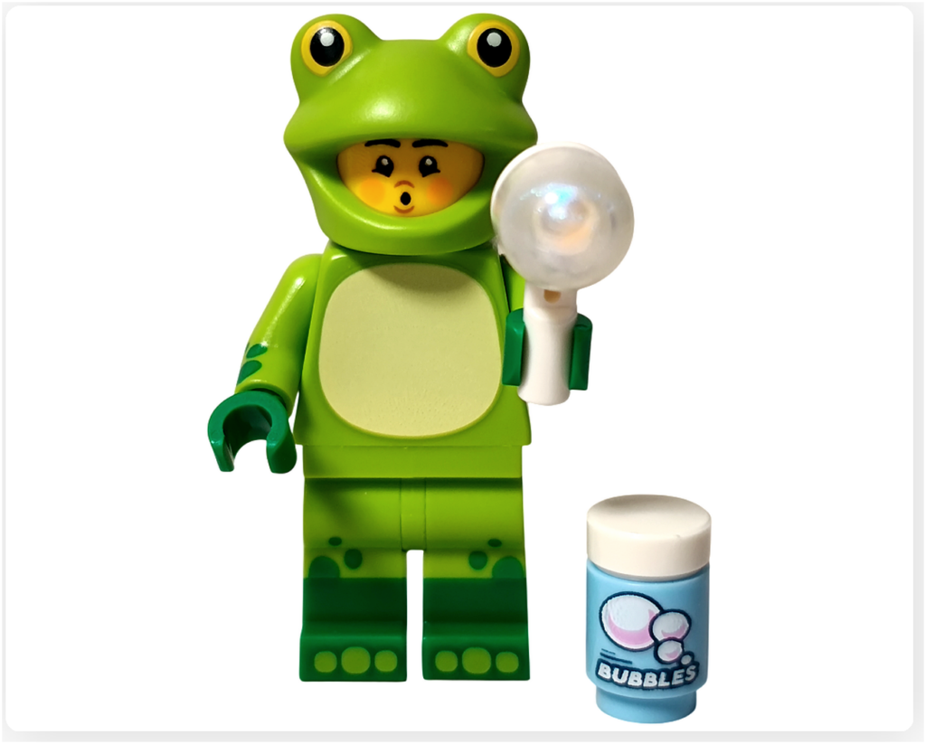 レゴ コレクタブル 71051「ミニフィギュア シリーズ28」カエルのコスチューム ミニフィギュア シャボン玉 シャボン玉液付き