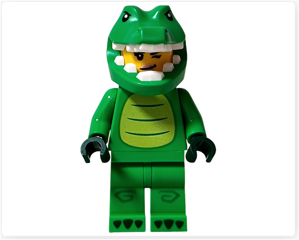 レゴ コレクタブル 71051「ミニフィギュア シリーズ28」ワニのコスチューム ミニフィギュア 正面