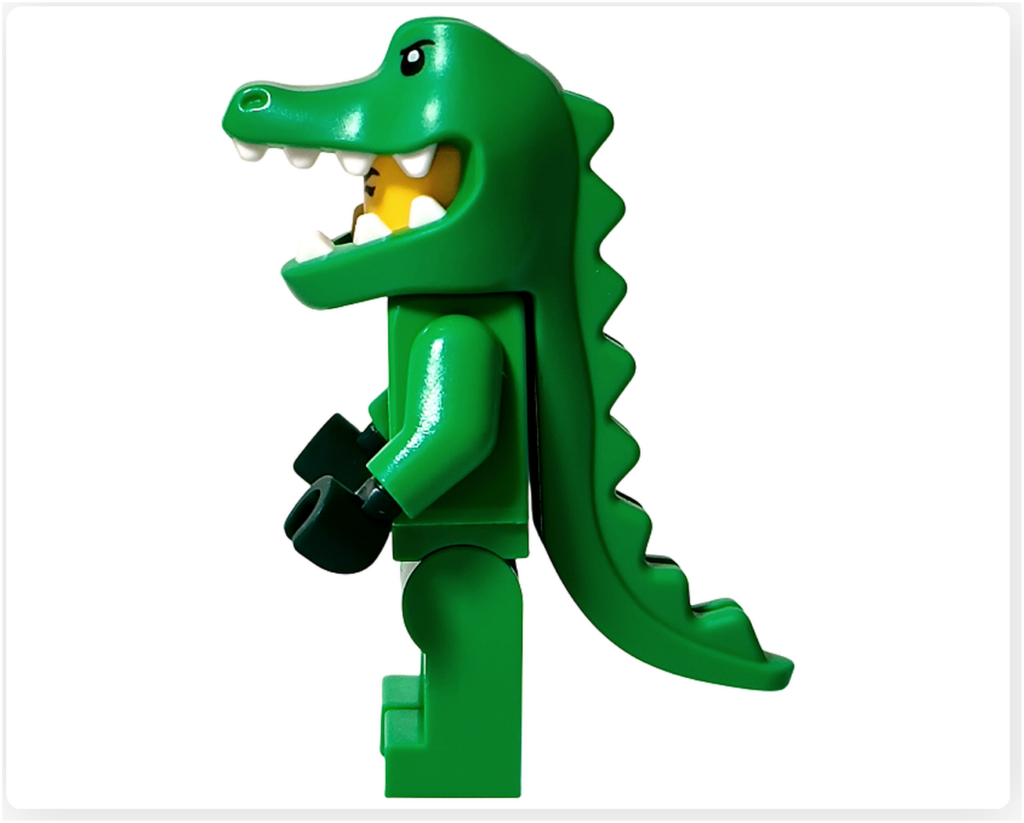 レゴ コレクタブル 71051「ミニフィギュア シリーズ28」ワニのコスチューム ミニフィギュア 左側面