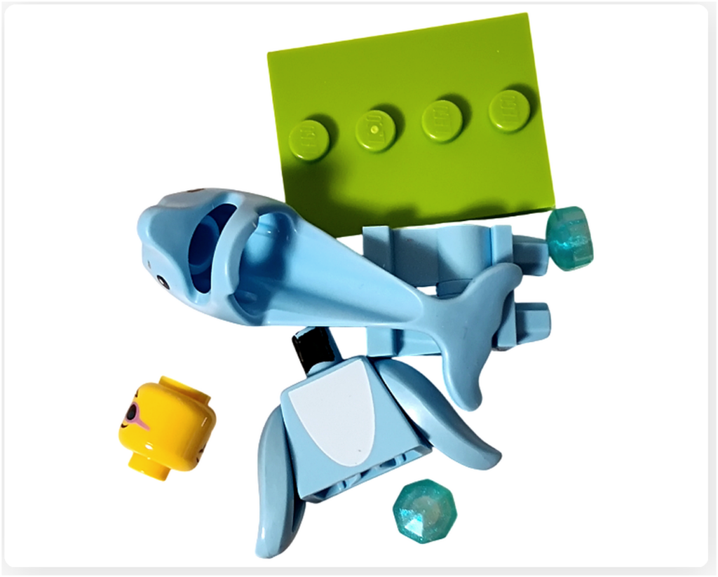 レゴ コレクタブル 71051「ミニフィギュア シリーズ28」イルカのコスチューム ミニフィギュア パーツ構成