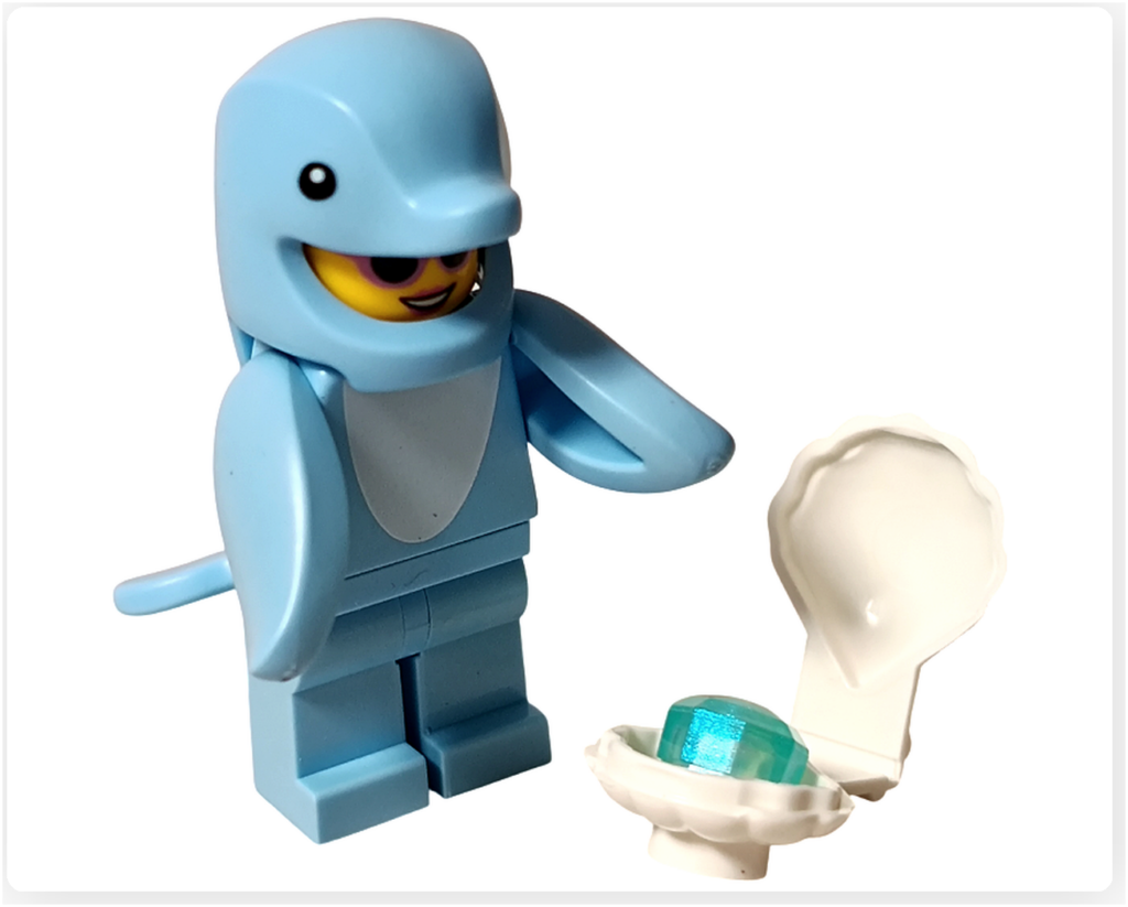 レゴ コレクタブル 71051「ミニフィギュア シリーズ28」イルカのコスチューム ミニフィギュア 真珠貝付属
