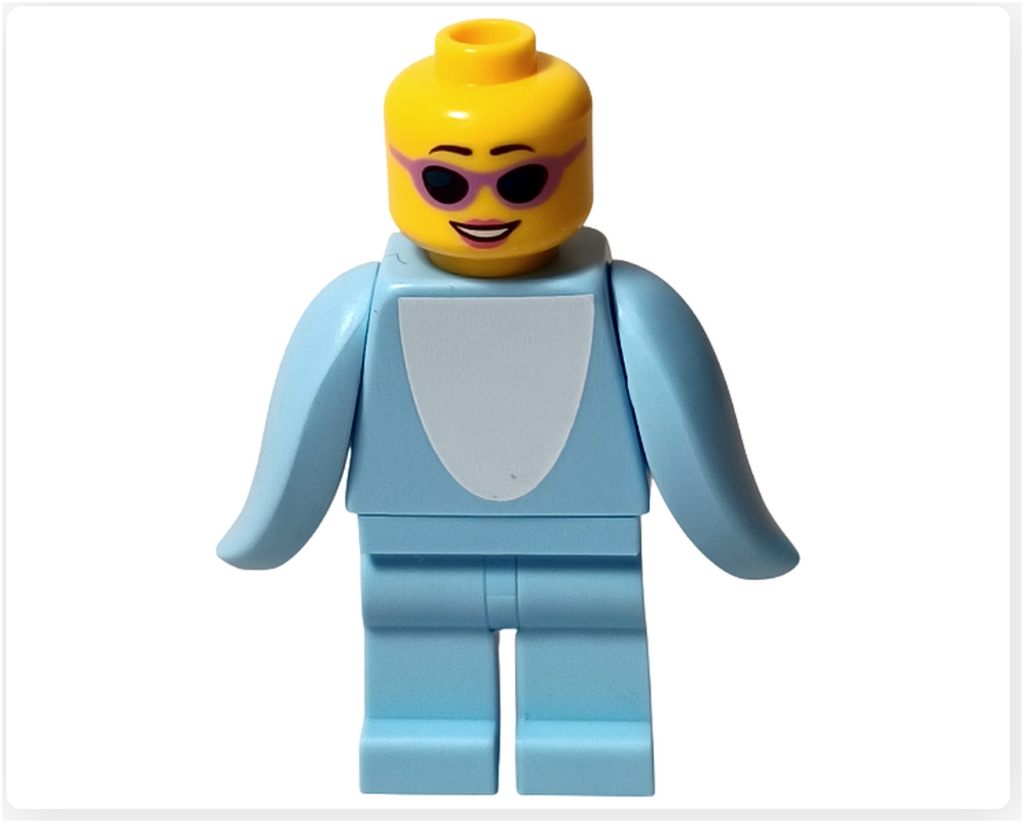 レゴ コレクタブル 71051「ミニフィギュア シリーズ28」イルカのコスチューム ミニフィギュア 被りものなし サングラス表情