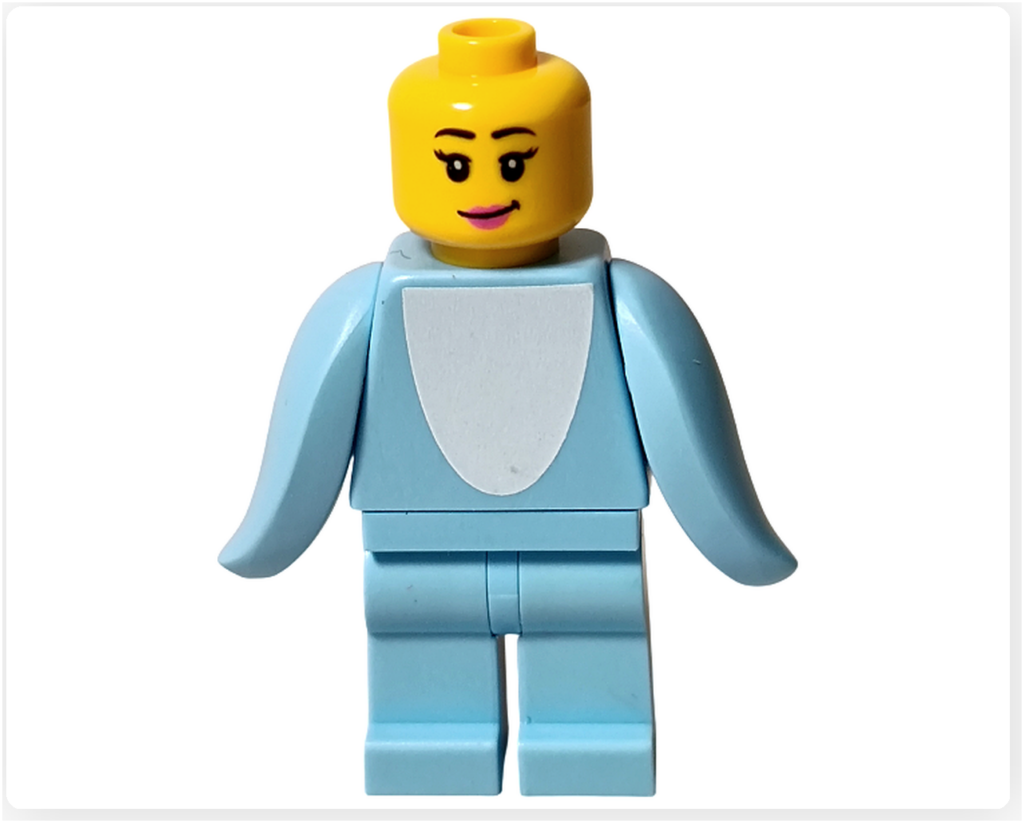 レゴ コレクタブル 71051「ミニフィギュア シリーズ28」イルカのコスチューム ミニフィギュア 被りものなし 素顔表情