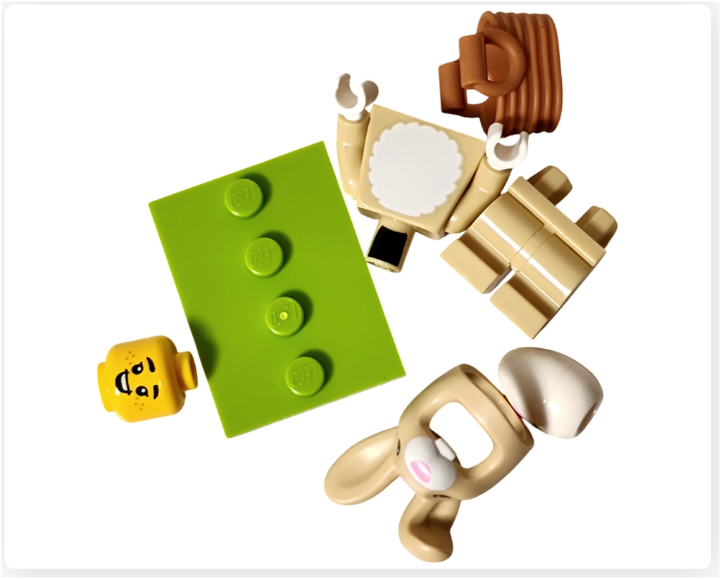 レゴ コレクタブル 71051「ミニフィギュア シリーズ28」ウサギのコスチューム ミニフィギュア パーツ構成