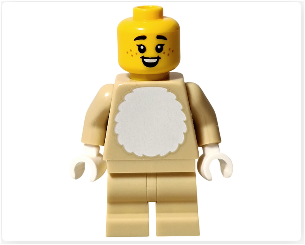 レゴ コレクタブル 71051「ミニフィギュア シリーズ28」ウサギのコスチューム ミニフィギュア 被りものなし 笑顔表情 ソバカスあり