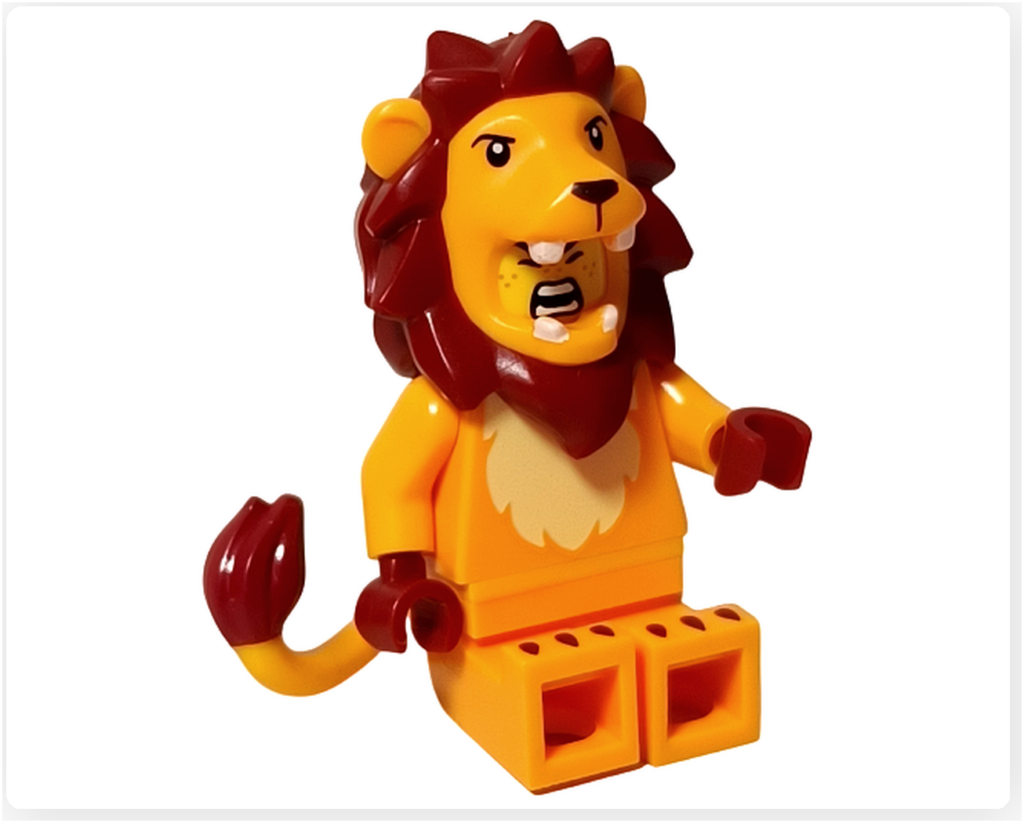 レゴ コレクタブル 71051「ミニフィギュア シリーズ28」ライオンのコスチューム ミニフィギュア 座りポーズ