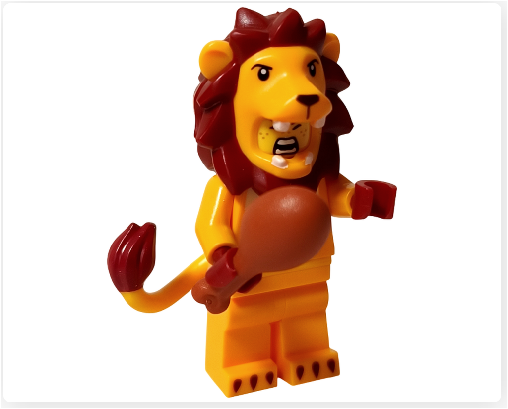 レゴ コレクタブル 71051「ミニフィギュア シリーズ28」ライオンのコスチューム ミニフィギュア 骨付き肉持ち
