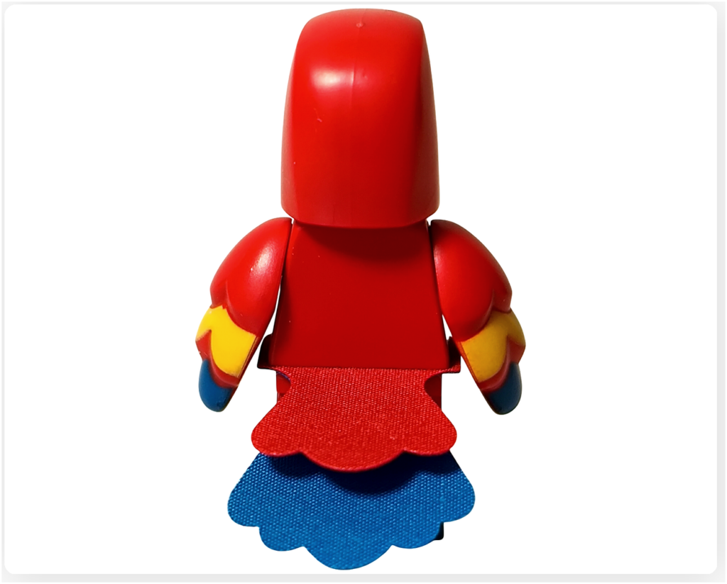 レゴ コレクタブル 71051「ミニフィギュア シリーズ28」オウムのコスチューム ミニフィギュア 背面