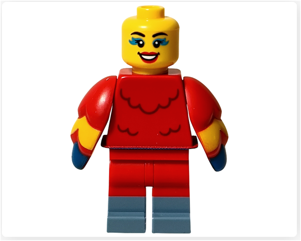 レゴ コレクタブル 71051「ミニフィギュア シリーズ28」オウムのコスチューム ミニフィギュア 被り物なし 通常笑顔表情