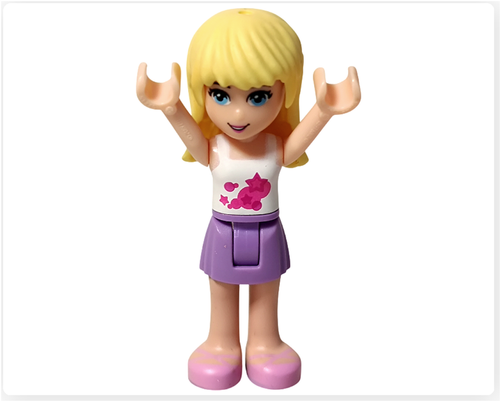レゴ フレンズ 3930「アウトドアベーカリー」ステファニー ミニドール 両手をあげたポーズ