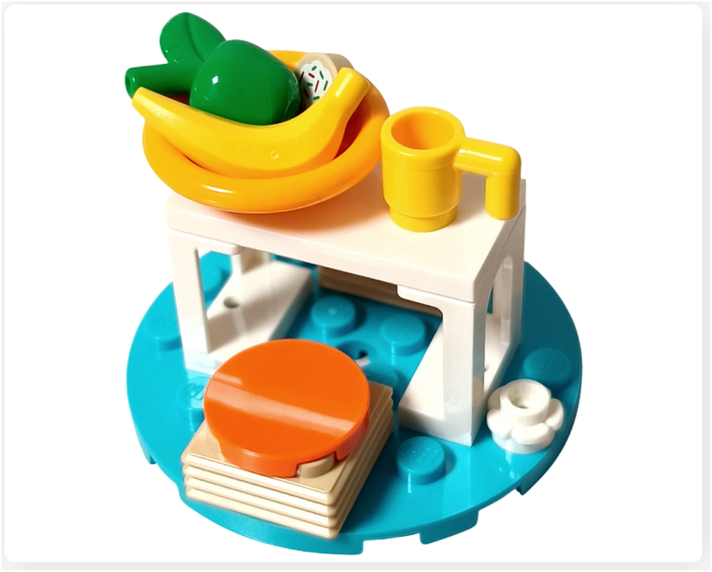 レゴ フレンズ 41724「ペイズリーのおうち」テーブルに置かれたバナナとおやつの小物パーツ