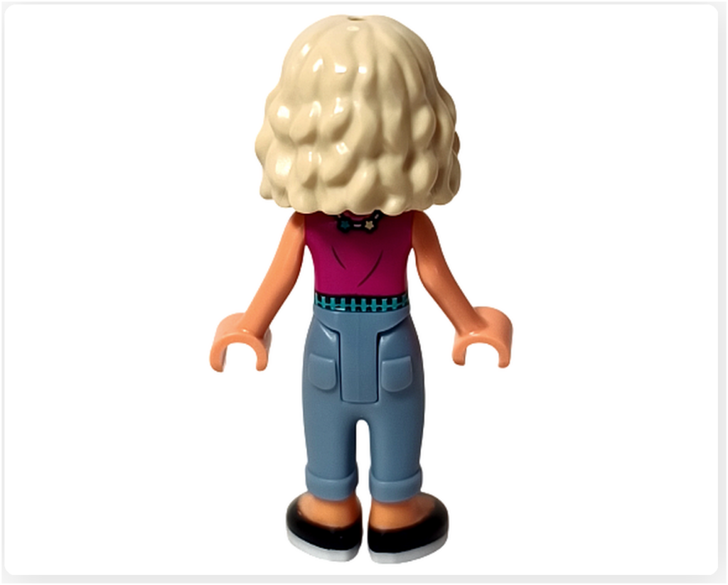 レゴ フレンズ 41733「タピオカティ スタンド」ノヴァ 背面向きで直立し後ろ姿が見える状態