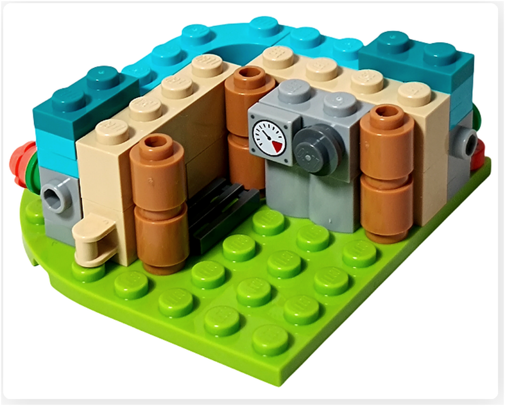 レゴ フレンズ 41753 パンケーキ屋 内装 カウンター内部と設備の様子