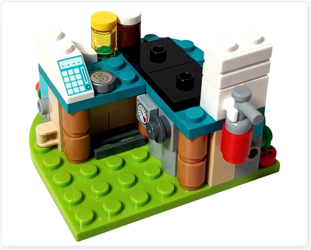 レゴ フレンズ 41753 「パンケーキ屋さん」 内装 テーブルと小物配置 全体写真