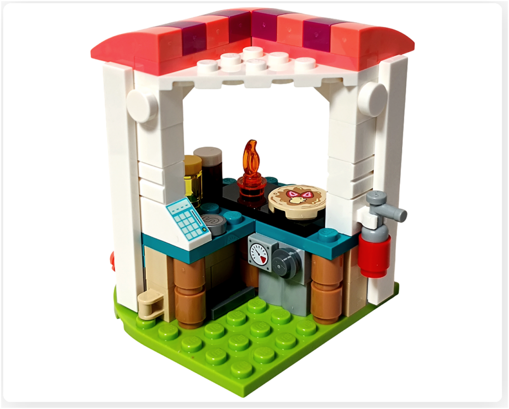 レゴ フレンズ 41753 「パンケーキ屋さん」 屋根 配置後 内装が見える全体写真