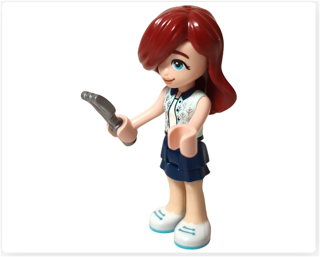 レゴ フレンズ 41753「パンケーキ屋」 ミニドール ペイズリー フォークを持つ様子