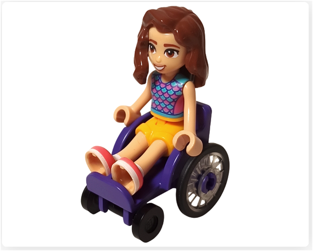 レゴ フレンズ 41753「パンケーキ屋」 ミニドール ルーナ 車いすで来店する様子