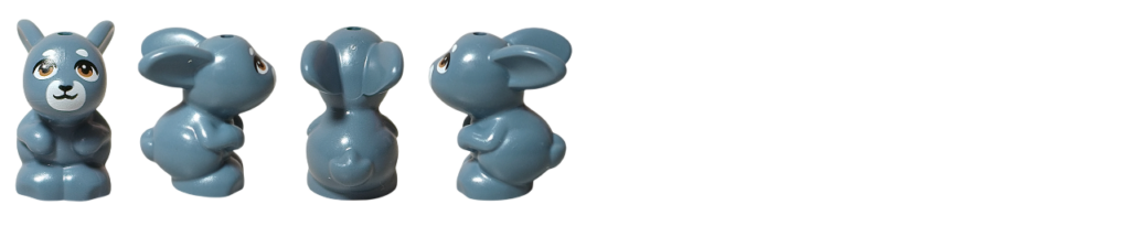 レゴ フレンズ 41753「パンケーキ屋」 メロディ 正面・側面・背面 小さなウサギフィギュア ポーズ一覧