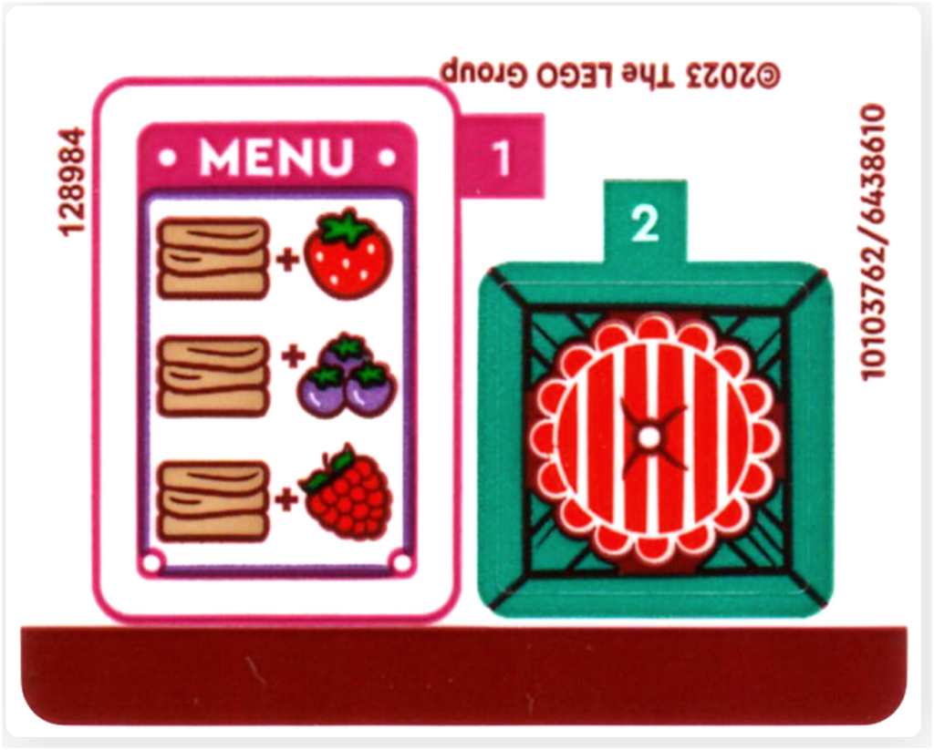 レゴ フレンズ 41753「パンケーキ屋」 付属ステッカー 全体写真