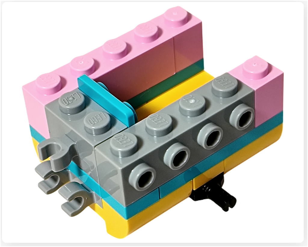 レゴ フレンズ 42692「アイスと風船のお店」屋台土台 側面組立途中