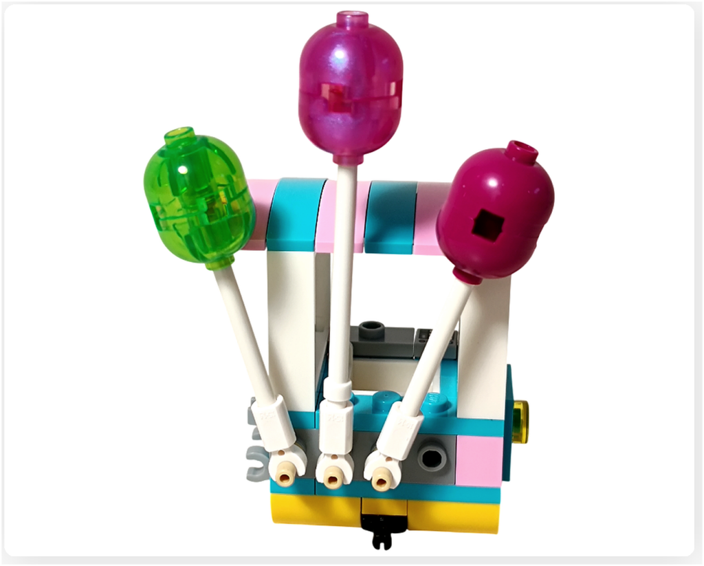 レゴ フレンズ 42692「アイスと風船のお店」屋台 風船 配置 組立途中