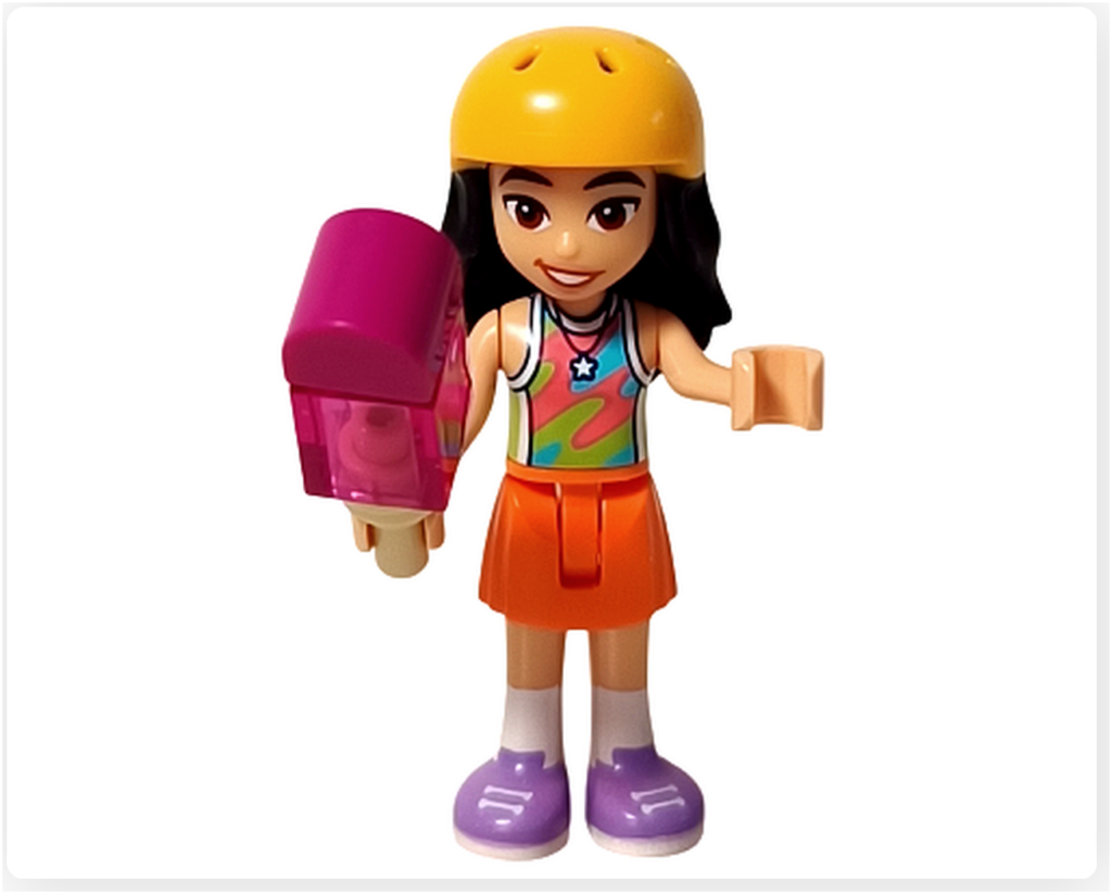 レゴ フレンズ 42692「アイスと風船のお店」リアン ミニドール アイスキャンディ 持ちポーズ