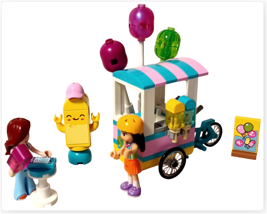 レゴ フレンズ 42692「アイスと風船のお店」アイスキャンディを食べるペイズリーとリアン