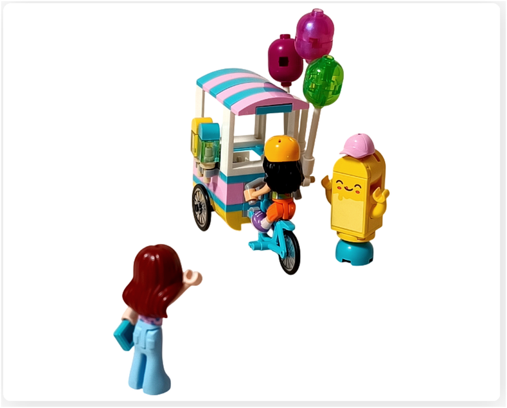レゴ フレンズ 42692「アイスと風船のお店」屋台を移動させるリアン