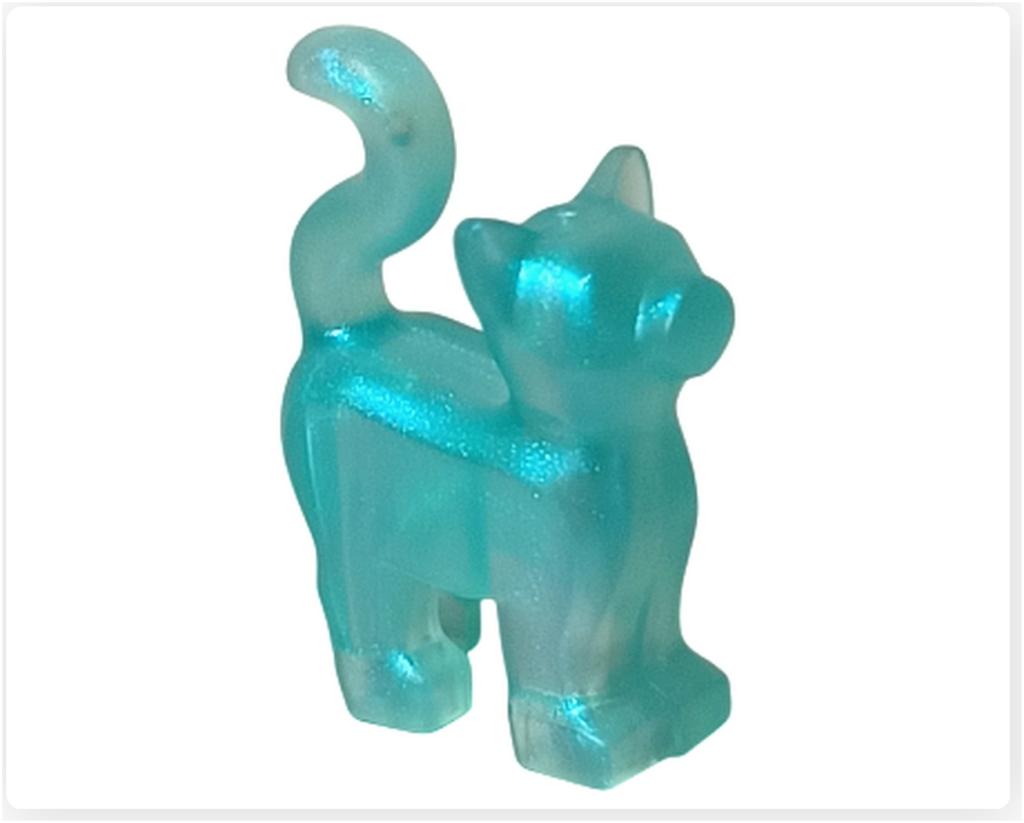 レゴ ハリー・ポッター 76460 「ホグワーツ城 組分け帽子の儀式」 ネコのパトローナス 正面 透明ブルーのミニフィギュアアクセサリー