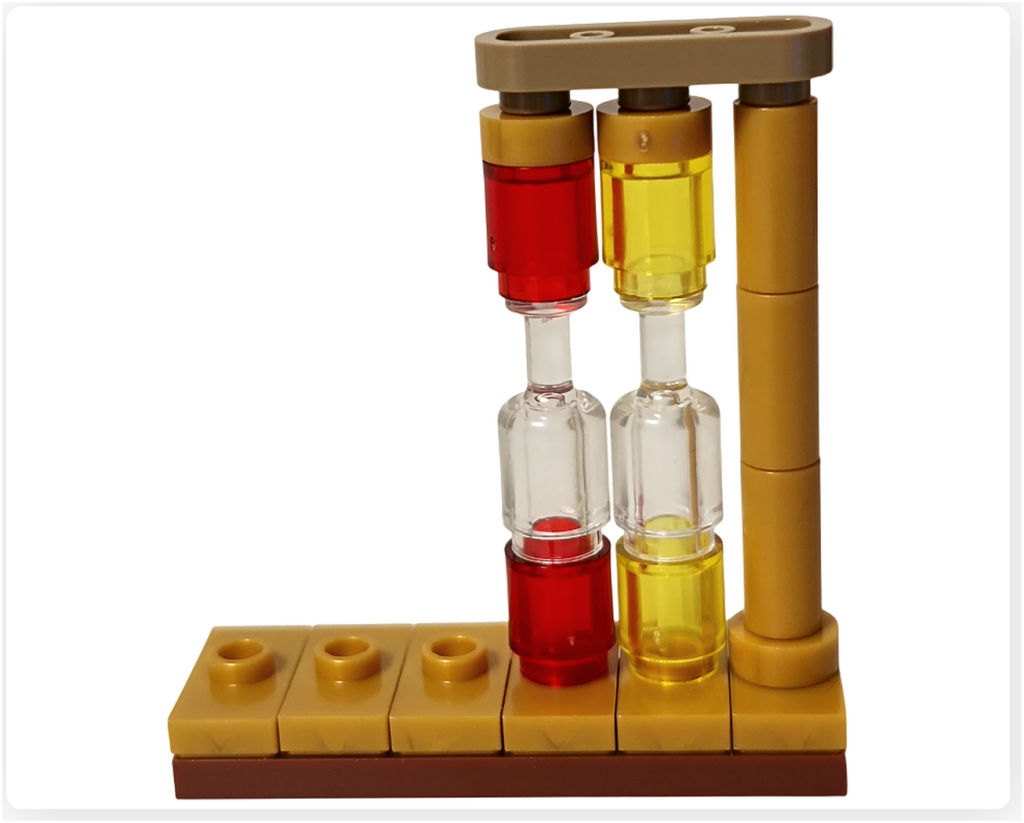 レゴ ハリー・ポッター 76460 「ホグワーツ城 組分け帽子の儀式」 袋3 試験管ラック 組立途中 色付き透明ボトル配置