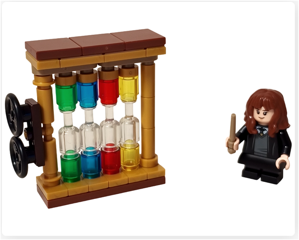 レゴ ハリー・ポッター 76460 「ホグワーツ城 組分け帽子の儀式」 袋3完成 各寮カラーの回転棚とハーマイオニー