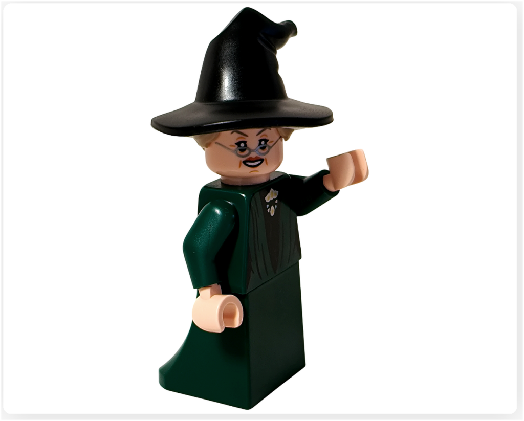 レゴ ハリー・ポッター 76460 「ホグワーツ城 組分け帽子の儀式」 マクゴナガル先生 右手を上げたポーズ 正面