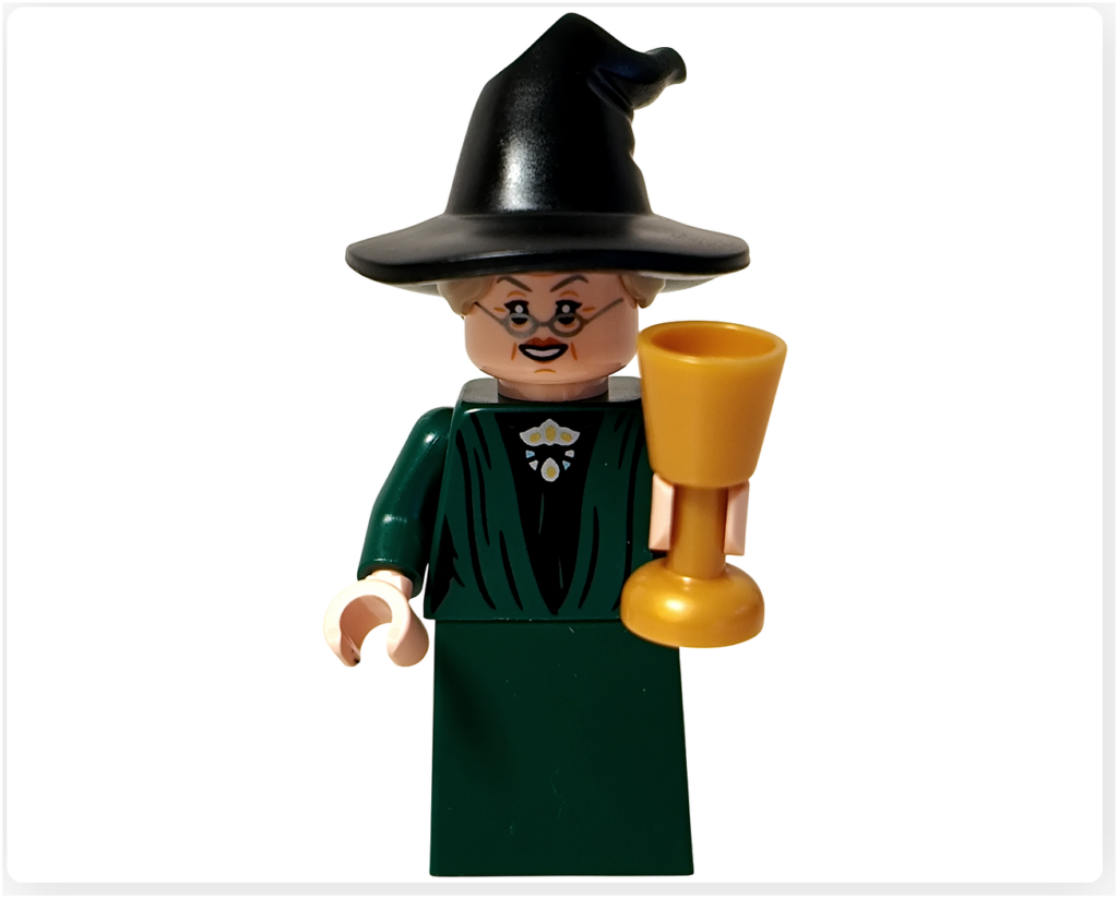 レゴ ハリー・ポッター 76460 「ホグワーツ城 組分け帽子の儀式」 マクゴナガル先生 杯を持つ正面姿 ミニフィギュア