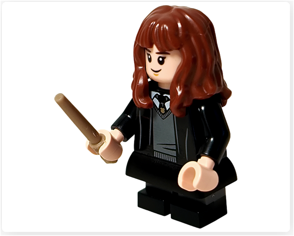 レゴ ハリー・ポッター 76460「ホグワーツ城 組分け帽子の儀式」ハーマイオニー・グレンジャー 杖もち ポーズ 正面斜め