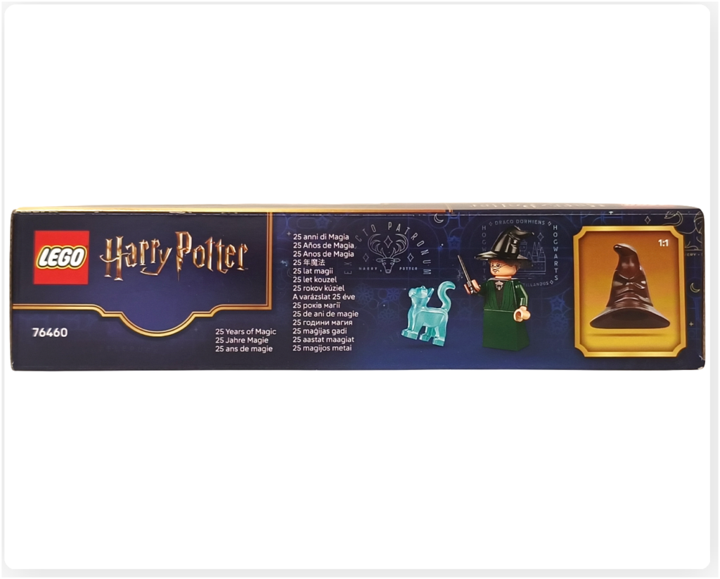 レゴ ハリー・ポッター 76460 「ホグワーツ城 組分け帽子の儀式」 パッケージ側面 25周年記念デザイン