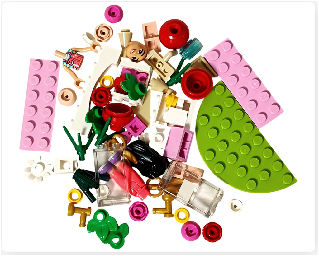 レゴ フレンズ 30721 「バラのお花屋さん」 全パーツ一覧写真