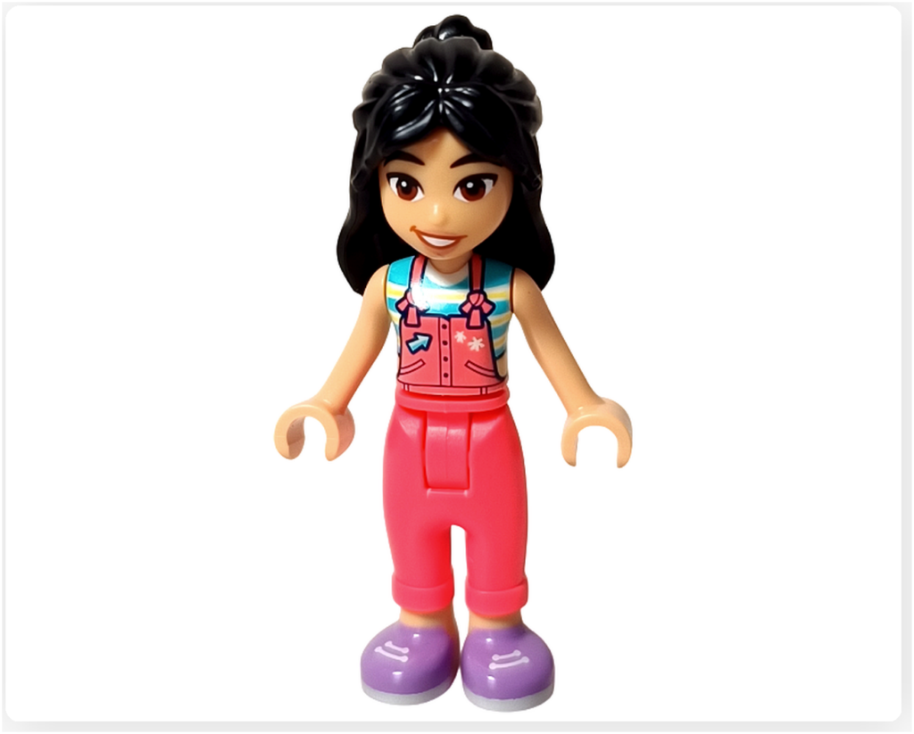 レゴ フレンズ 30721 「バラのお花屋さん」 リアン ミニドール 正面 全身 ピンクのパンツと紫の靴