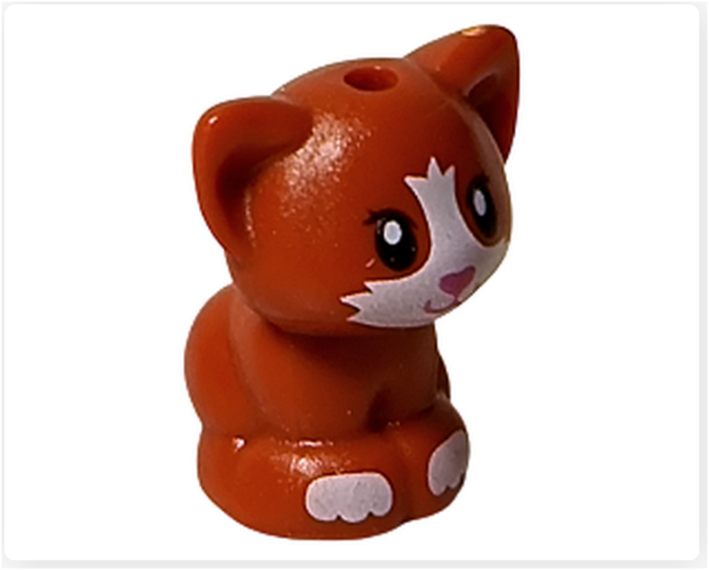 レゴ フレンズ 41439「ねこのペットサロンカー」 ミニフィギュア紹介 子ネコの正面姿と顔のプリント