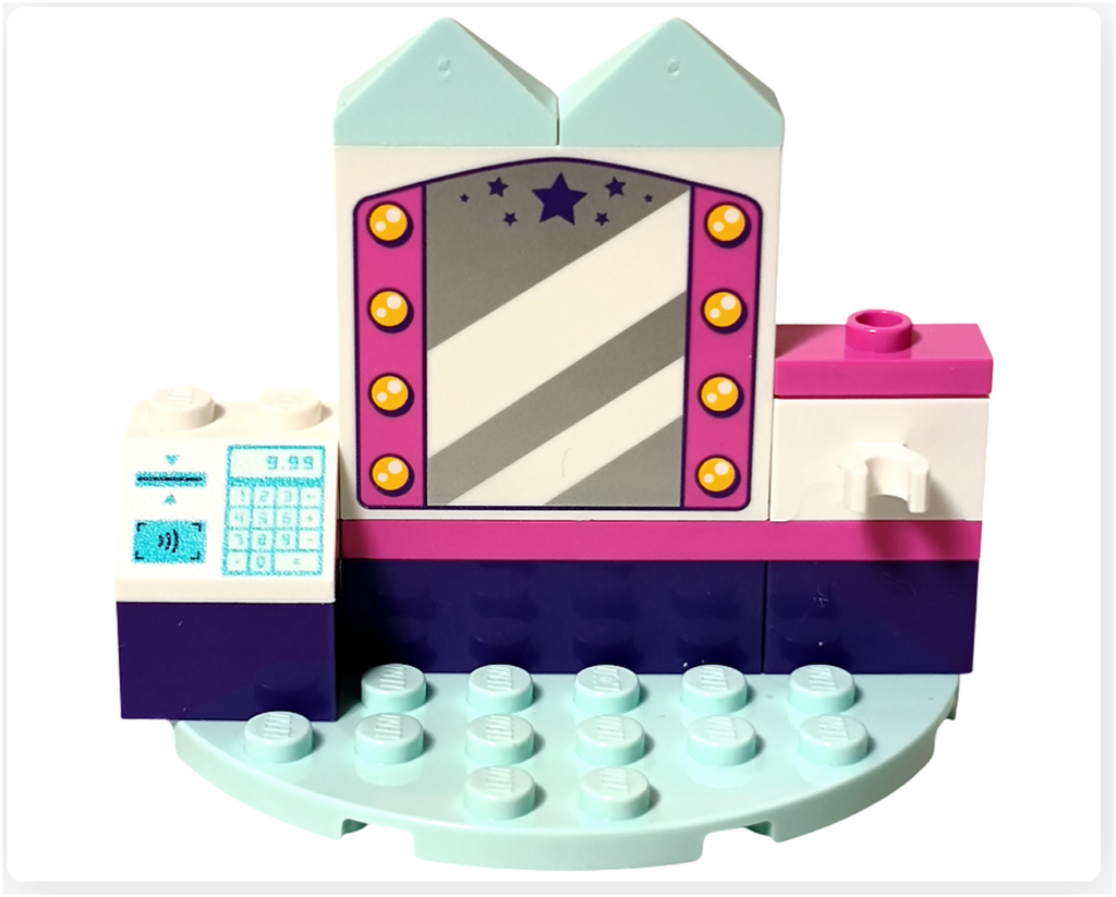 レゴ フレンズ 41439「ねこのペットサロンカー」 組立レビュー 鏡と受付カウンターを備えたサロン本体