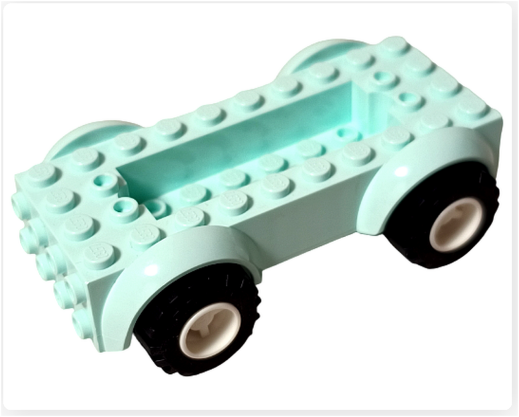 レゴ フレンズ 41439「ねこのペットサロンカー」 組立レビュー タイヤを装着した車体ベースの状態