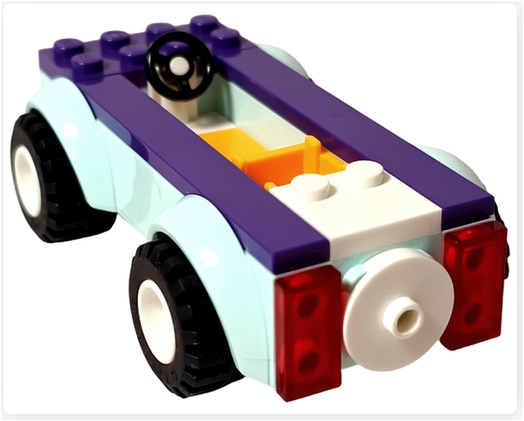 レゴ フレンズ 41439「ねこのペットサロンカー」 組立レビュー テールライトと後部接続パーツのリヤ外観