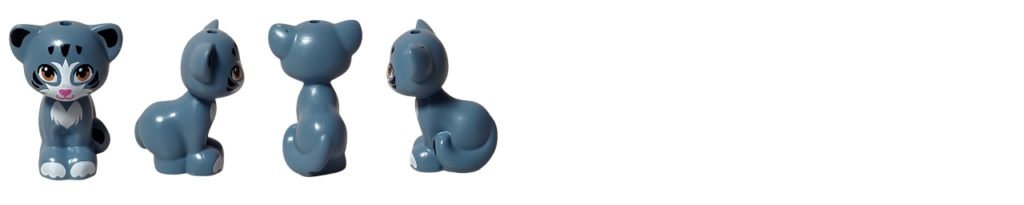 レゴ フレンズ 41439「ねこのペットサロンカー」 ミニフィギュア紹介 親ネコの正面・側面・背面と座り姿の全身造形