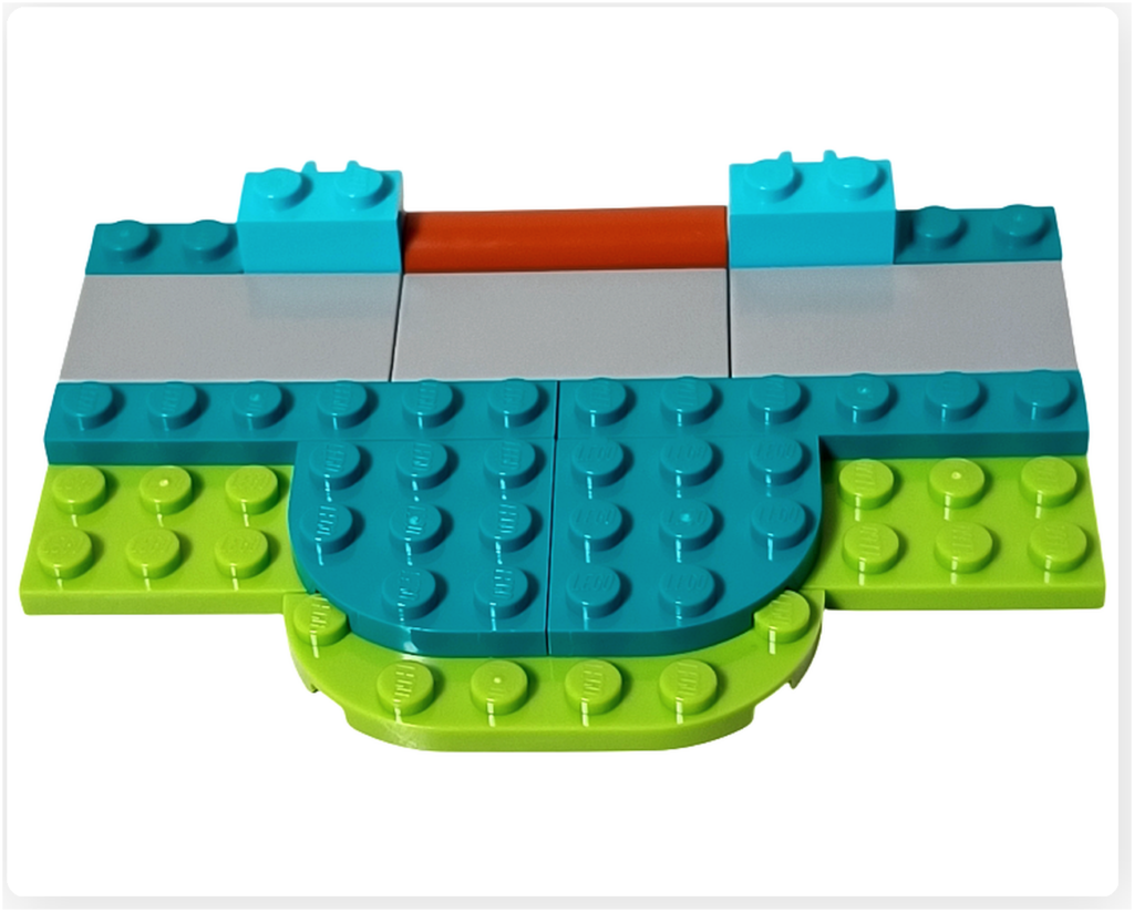 レゴ フレンズ 42612「ネコちゃんランド」 組立レビュー 丸型床プレートを含む遊び場の土台部分