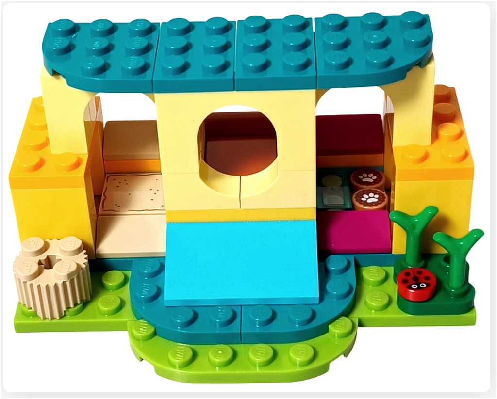 レゴ フレンズ 42612「ネコちゃんランド」 組立レビュー 屋根と植物パーツを追加したアーチ構造の全体