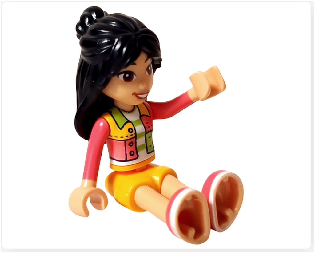 レゴ フレンズ 42612「ネコちゃんランド」 ミニドール紹介 座っているリアンのポーズ写真