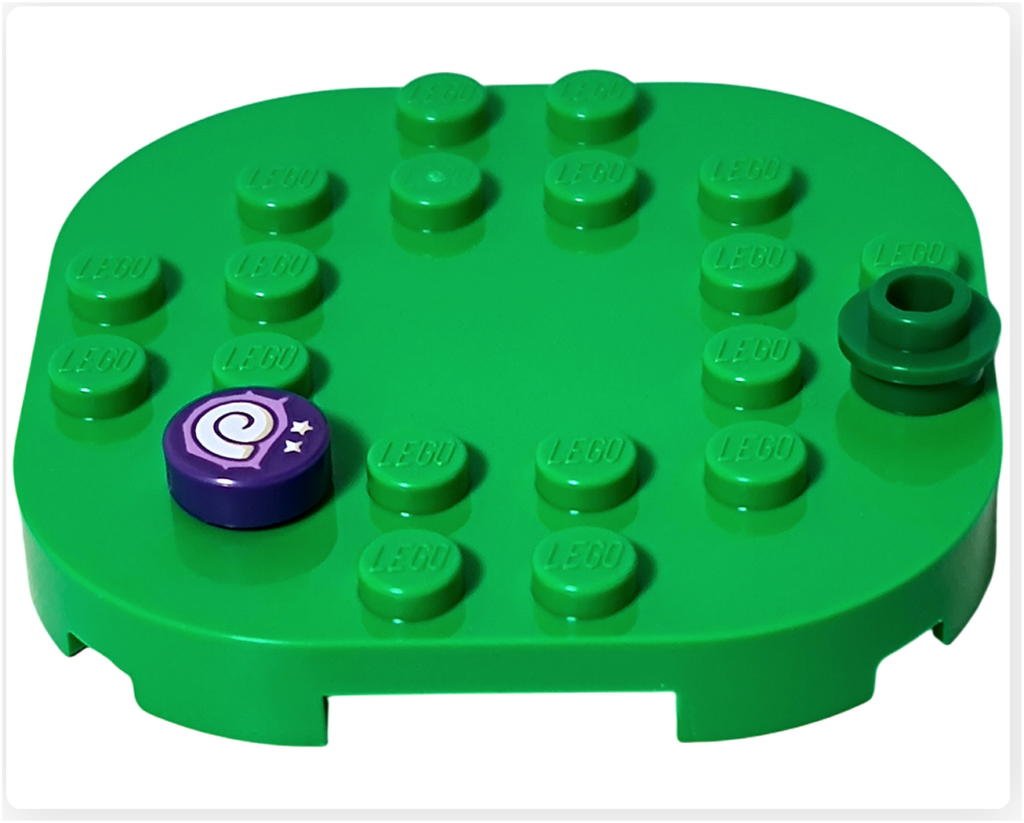 レゴ 30731 たぬきちと空飛ぶプレゼント 地面ベース プレート 化石パーツ配置前