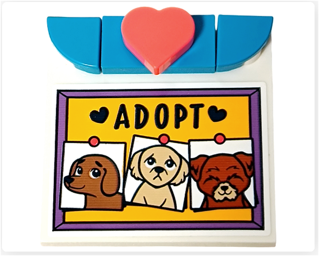 レゴ フレンズ 41727 ワンちゃんレスキューセンター 里親募集看板 ADOPT パーツ構成 組立途中