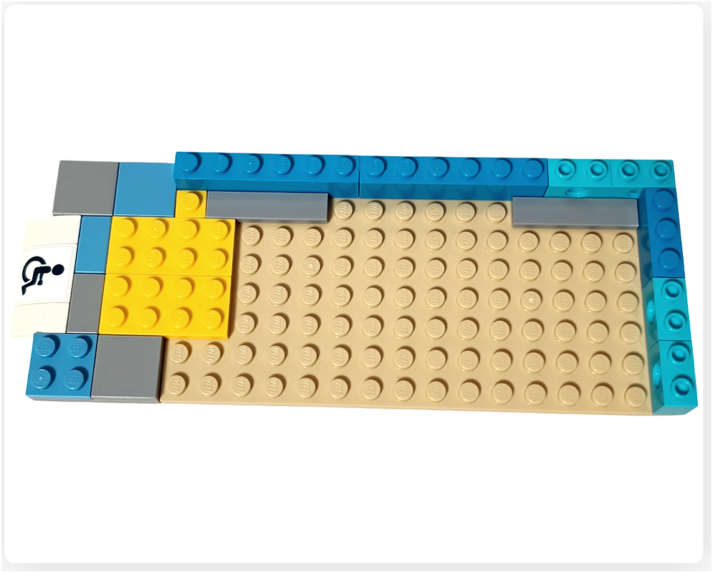 レゴ 41727 ワンちゃんレスキューセンター センター1階の床 内部配置 受付スペースと床タイルの構成